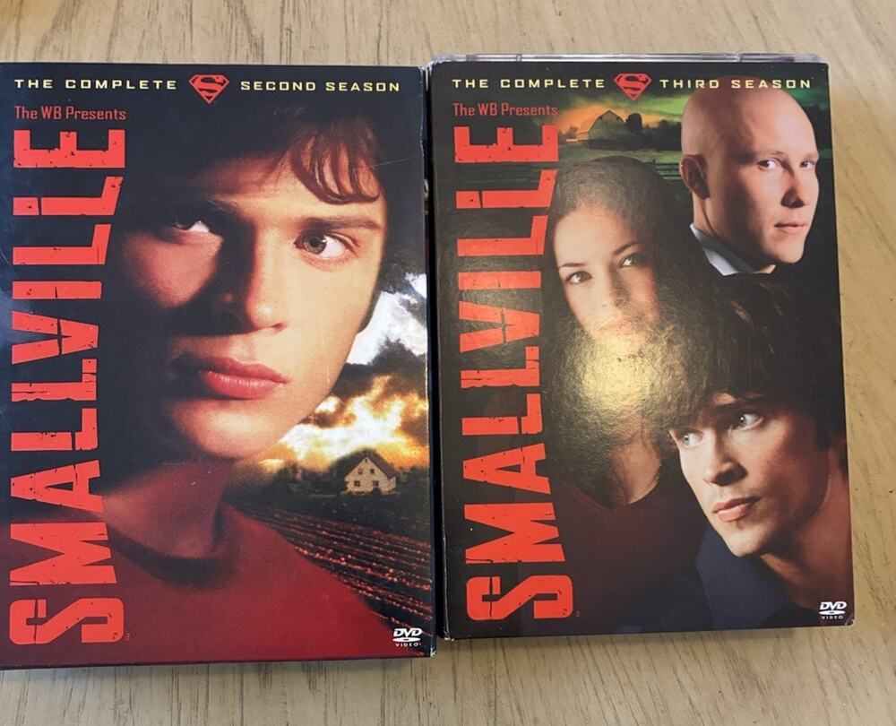 Y2K Smallville Superman DVDs Complete 2nd and 3rd Season 12 Disc Clark Kent Lex